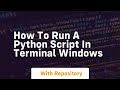 how to run a python script in terminal windows