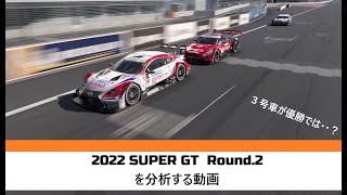 スーパーGT第2戦のクラッシュを再現したりレース全体を分析する動画