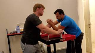 Brad Grundy showing Sergiu Armwrestling techniques