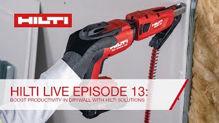 Hilti Live Episode 13 - Boost Productivity in Drywall with Hilti Solutions