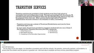 Pre-Employment Transition Services & New Statewide Initiatives for Individuals with Disabilities