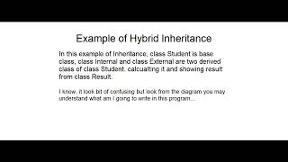 Example of Hybrid Inheritance | Turbo C++ program Tutorial