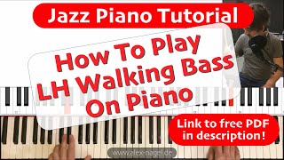 How To Play Walking Bass On Piano 🎹🎶 - Jazz Piano Tutorial