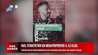 Van, Türkiye’nin En Misafirperver 4  İli Oldu