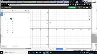 How to do a scatter plot and line of best on Desmos.com