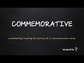 how to pronounce commemorative in american english