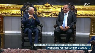 Visita do presidente de Portugal ao Senado marca celebração dos 200 anos de relações diplomáticas