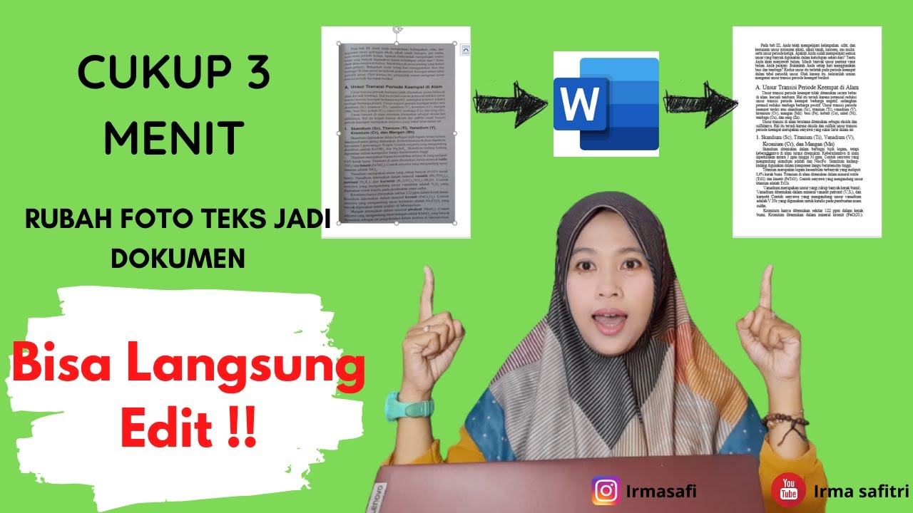 CARA MERUBAH GAMBAR MENJADI TEKS DENGAN WORD , LANGSUNG EDIT Oleh Irma ...