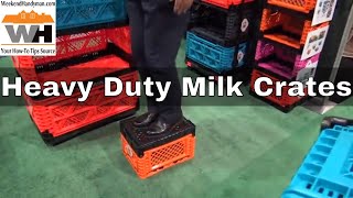 BigAnt Heavy Duty Collapsible Stackable Plastic Milk Crate Totes | Weekend Handyman