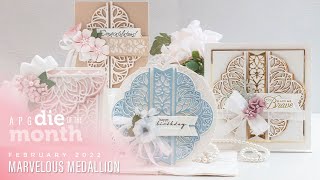 Spellbinders February 2022 APG Die of the Month Preview –  Marvelous Medallion