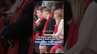 Prince Gabriel, Prince Emmanuel and Princess Eléonore at Euro Cup 2024 #euro2024 #belgium #royals