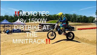 Testing the Mototec 48v Dirtbike at the Mini track!