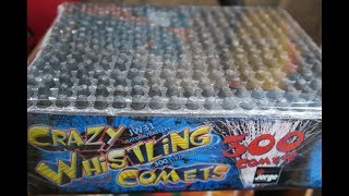 Crazy Whistling Comets   300 shot  missile cake  Jorge Fireworks   JW 31