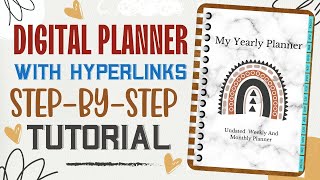 How To Create A Digital Planner With Hyperlinks in Canva (Canva Tutorial + FREE Gift)