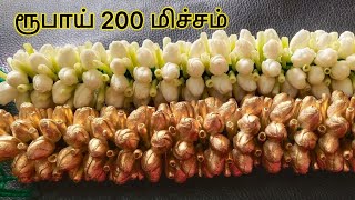 இவ்வளவு அழகா வீட்டிலயே பூ கட்டலாமா/ bridal flower/ garland easy method/ nanthiyavattam poo maalai