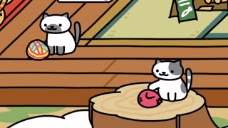 【ねこあつめ2】 すけさん家の庭80日目 壊れたボールをつんつんするところが今作のベストモーションです✨