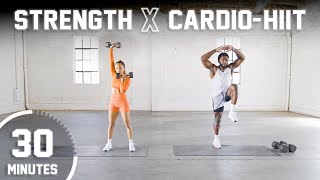 30 Minute Dumbbell Strength & Cardio-HIIT [Full Body Conditioning]