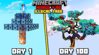 I Survived 100 Days On ILLEGAL TREE in Minecraft Hardcore