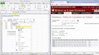 How to Calculate Inflation Using Excel