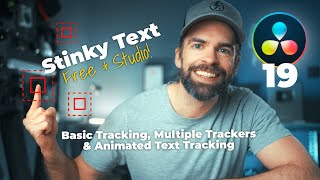 STICKY TEXT Tracking in DaVinci Resolve 19 FREE \u0026 STUDIO | Everything Explained!