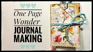 One Page Wonder - Mini Journal - Journal Making #cathysgardenyoutubechannel