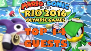 Top 14 Guest Characters [Mario and Sonic at the Rio 2016 Olympic Games (Wii U)]