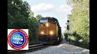 CSX Q032 \u0026 the Last Circus Train at South Drayton Hall [HD]