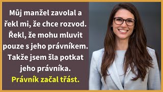 Můj manžel zavolal a řekl mi, že chce rozvod. Řekl, že mohu mluvit pouze s jeho právníkem.