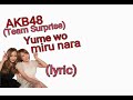 Team Surprise AKB48 (Takamina ft Tomochin) Yume wo miru nara lyrics