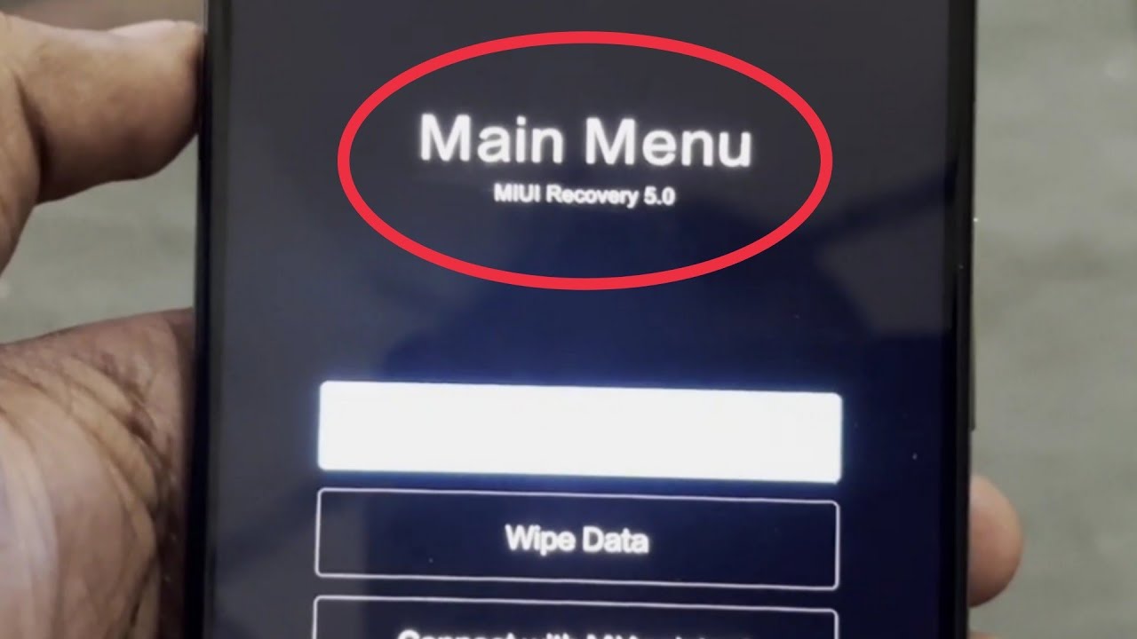 Main Menu MIUI Recovery 5.0 Remove In Xiaomi Redmi Note 10,10t, & 10T ...