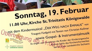 Kirche Königswalde, Gottesdienst am 19.02.2023, Übertragung ab 11.00 Uhr