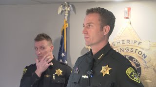 Father's body brought to Livingston County Sheriff's Office, son charged (Full Press Conference)