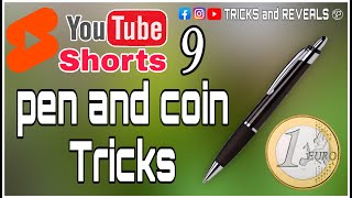 Tricks with pen and coin/#shorts #tricks #magic/vanishing tricks