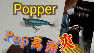 假餌路亞: Popper pop烏頭 爽!