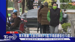 冷到爆! 周末3階段降溫 北部恐5度 南部低於10度｜TVBS新聞