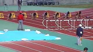 2001 沖縄県民体育大会  女子100mハードル  決勝　新里志麻  13秒77 大会新