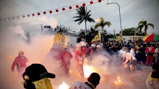 北港朝天宮～慶贊台東東海龍門天聖宮～天上聖母～入火安座40週年祈安賜福遶境 】～10 北港犁炮VS炮炸寒單 寒單爺 接駕 北港莊儀團 2021/01/09