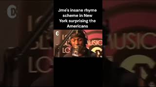 Jme's insane rhyme scheme in New York surprising the Americans