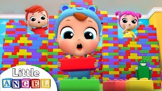 Playtime with Building Blocks | Little Angel Nursery Rhymes and Kids Songs
