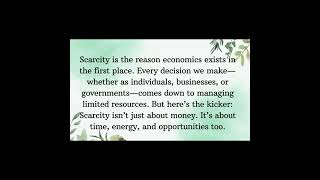 What is Scarcity? #scarcity #economicsexplained #economics #goodsandservices #personalfinance