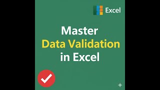 Master Data Validation in Excel | Create Smart Drop-Down Lists & Prevent Errors!