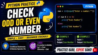 Python Odd Even Program in Hindi 🔥 | Beginner Python Practice