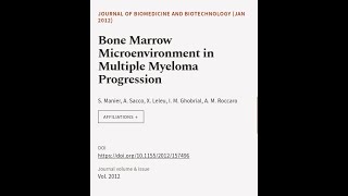 Bone Marrow Microenvironment in Multiple Myeloma Progression | RTCL.TV