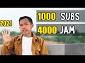 TERBUKTI !! Cara Dapet 1000 Subscriber 4000 Jam Tayang 2021 syarat penghasilan adsense youtube