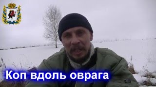 Коп вдоль оврага.