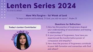 Lenten Series 2024: How We Forgive