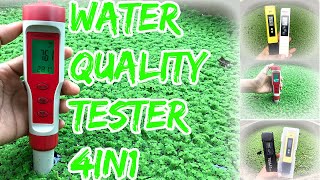 Water Quality Tester 4In1​ [pH Tds Ec Temperature] || ការបង្ហាញឧបករណ៏តេស្តទឹក4មុខងារ