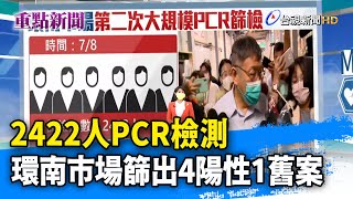 2422人PCR檢測 環南市場篩出4陽性1舊案【重點新聞】-20210709