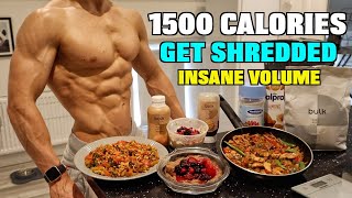 Day Of Eating 1500 Calories (High Volume) |*INSANE* High Protein Diet...