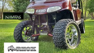 EZGO RXV Walk-around. Navitas Controller. RHOX BMF lift. Modz Wheels.